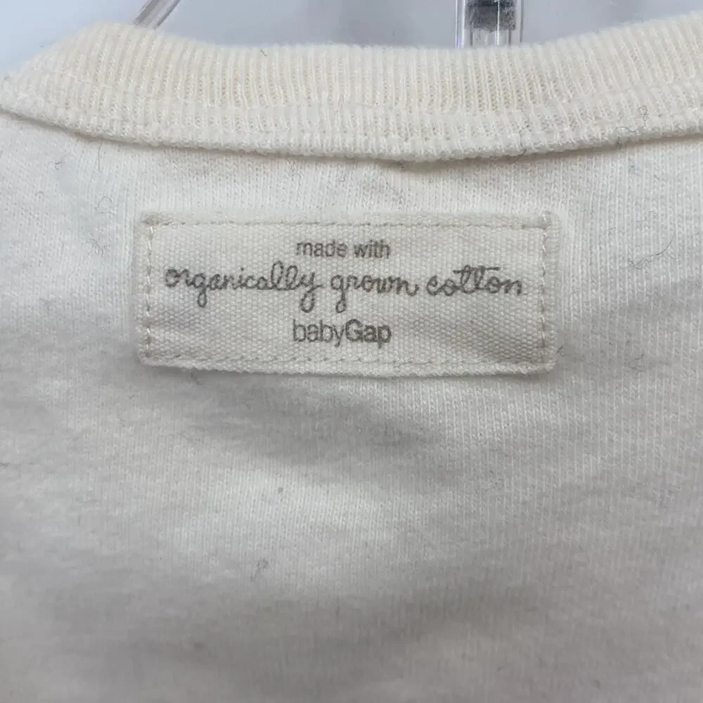 Baby Gap Unisex Organic Cotton Off White Sleeper/ Footie Size 0-3 Months